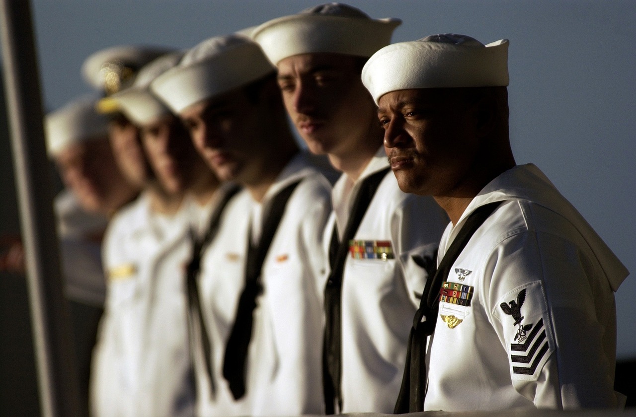 Us Navy Sailors Lined up | Veteran Car Donations